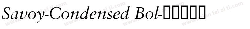 Savoy-Condensed Bol字体转换